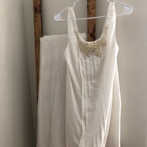 EUC BCBG White Pearl Beaded Dress Bridal Dress
